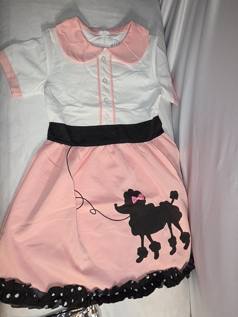Amazon Pink, White and Black Retro Poodle Skirt Costume Dress